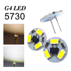 5pack LED G4 Round Range Hood Bulb 12v SMD5730 3Leds Boat Light Bulb Lamp Replace Halogen Lighting Lights Spotlight