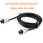 Double GX16 2/3/4/5/6/7/8/9/10Pins Female Air Aviation Connector Power Cable Electrical Terminal Wire Lines Socket with 2m cable