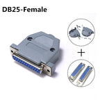 2/5sets DB-9 RS232 Serial Port Connector DB Connector 9/15/25/37 Pin Copper RS232 COM Adapter With Plastic Case Metal shell
