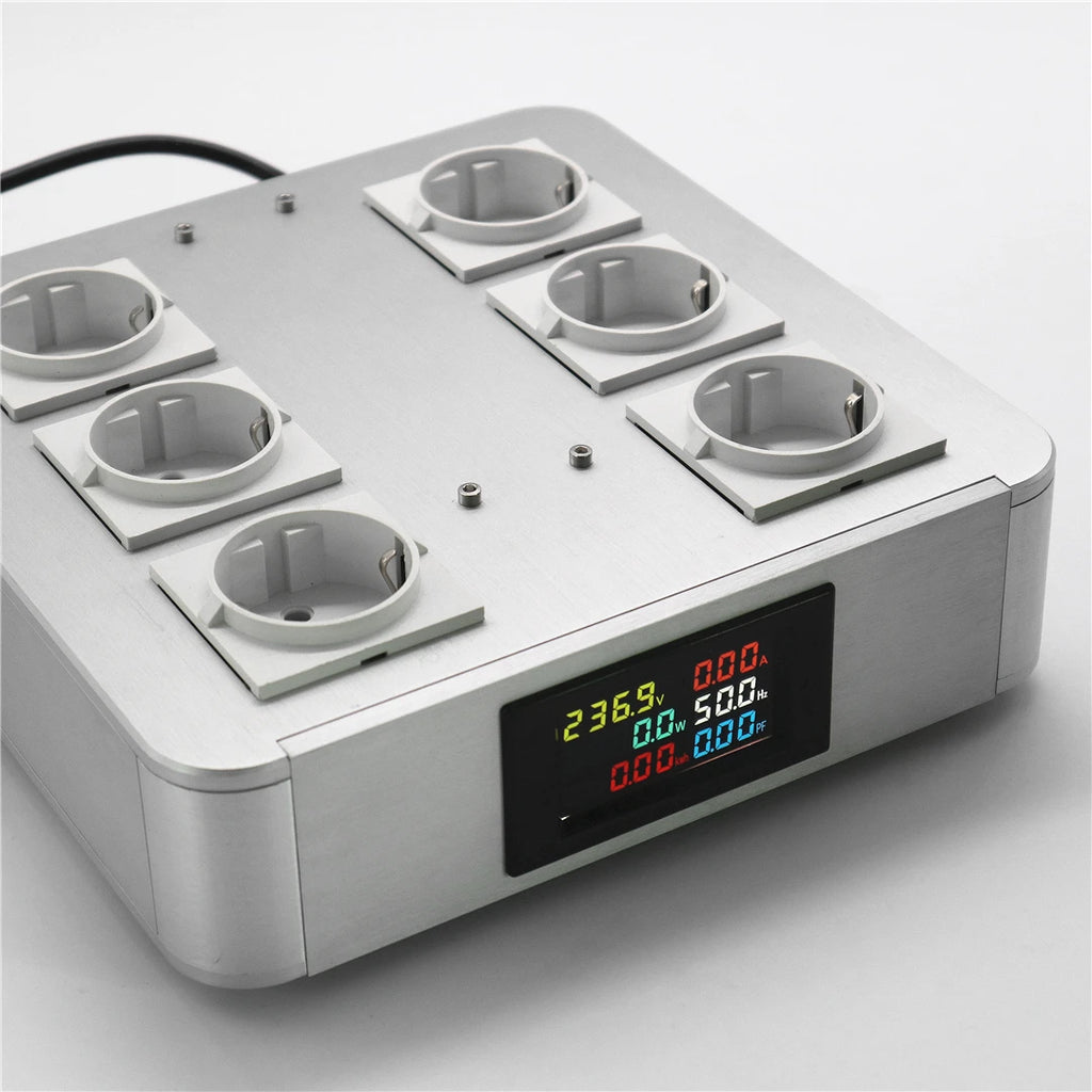 EU06B 6 bits European EMI high frequency power filter power outlet Advanced Audiovisual AC Power Purifier Filter EU Power Socket