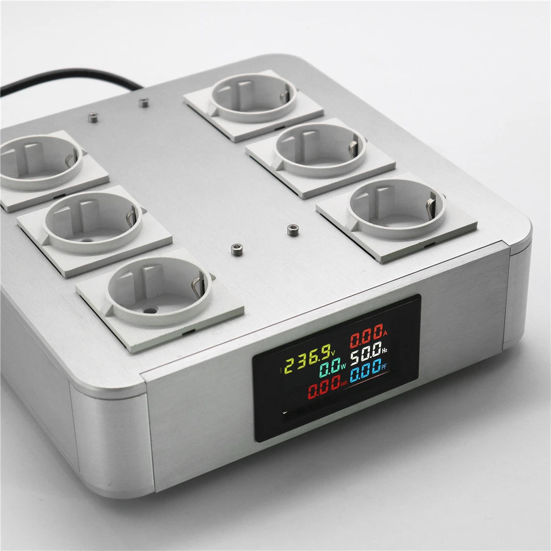 EU06B 6 bits European EMI high frequency power filter power outlet Advanced Audiovisual AC Power Purifier Filter EU Power Socket