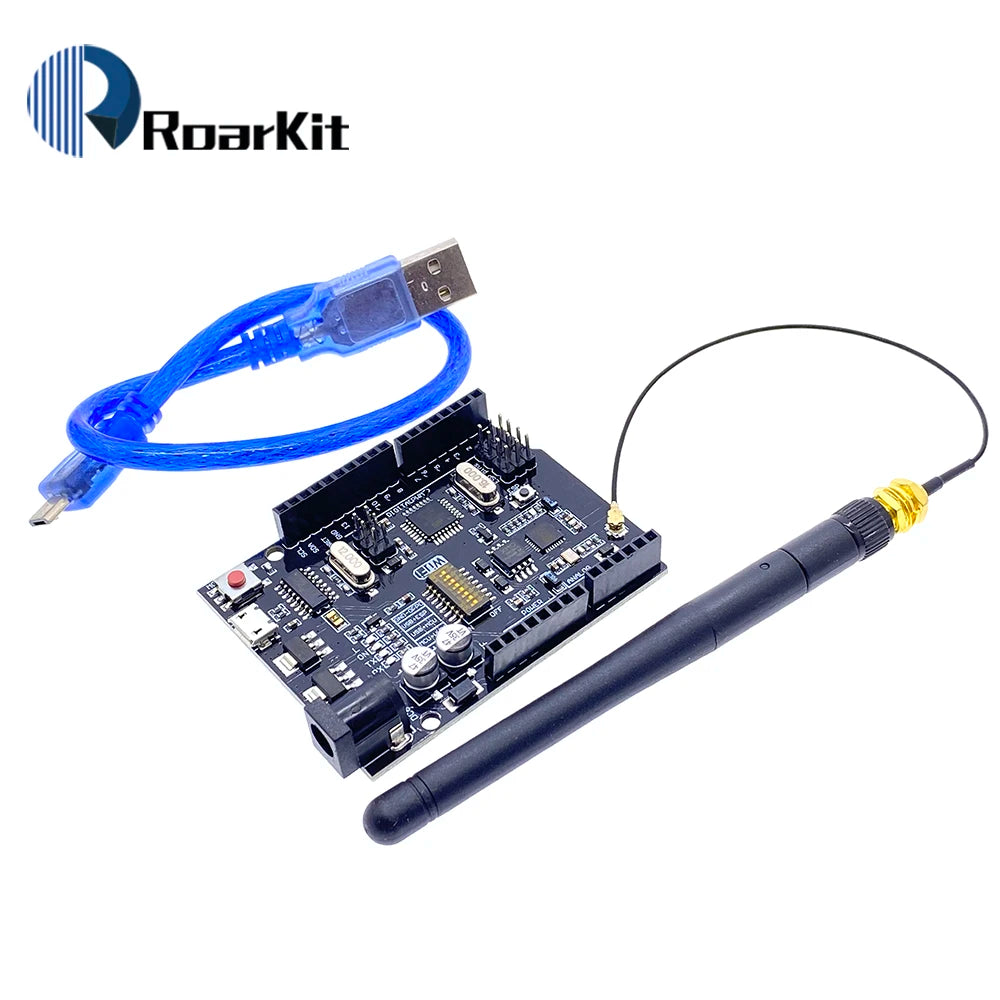 UNO R3 + WiFi ATmega328P+ESP8266 (32Mb Memory) USB-TTL CH340G For Arduino Uno NodeMCU WeMos ESP8266 One New Arrival