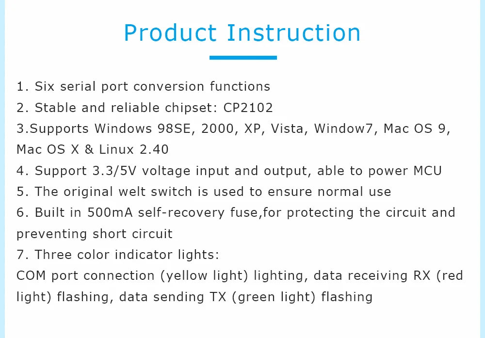 WitMotion USB-UART 6-In-1 Converter, Multifunctional USB-TTL/RS485/232, TTL-RS232/485,232-485)Serial Adapter, CH340/ CP2102 Chip