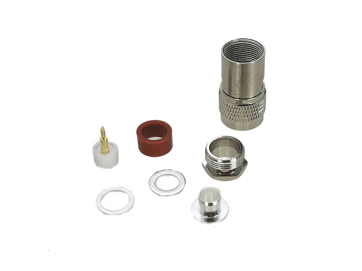 1Pcs Connector N Type Clamp For RG58 RG142 / RG8X LMR240 / RG5 RG6 / RG8 LMR400 RF Coaxial Male plug & Female jack