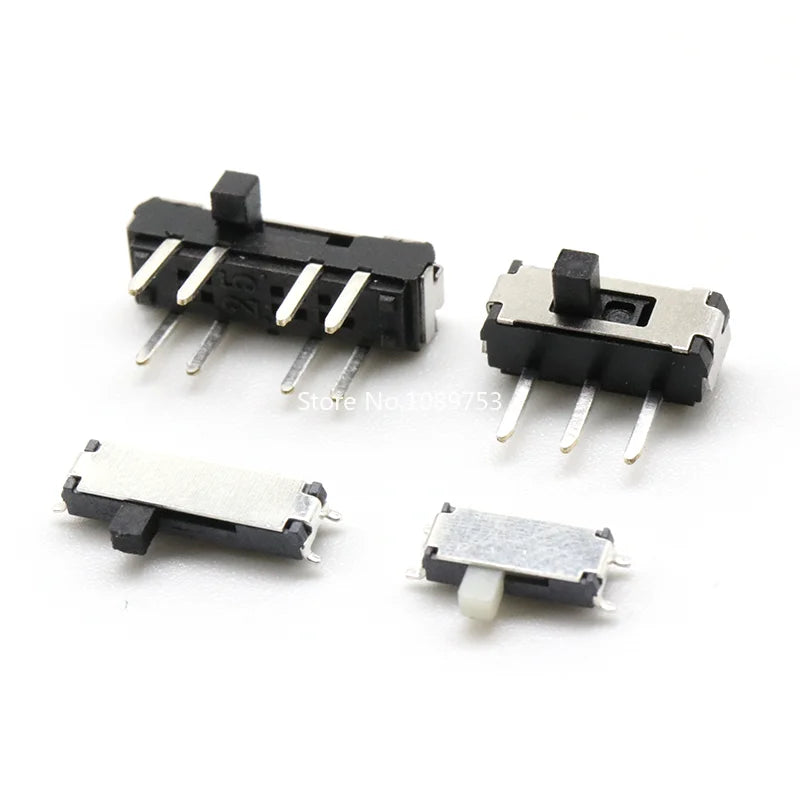 10PCS Slide Switch Micro-power Toggle Switch Single and Double-row Direct-inserted Horizontal Sliding Second Gear Third Gear