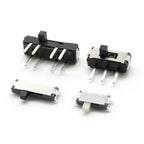 10PCS Slide Switch Micro-power Toggle Switch Single and Double-row Direct-inserted Horizontal Sliding Second Gear Third Gear