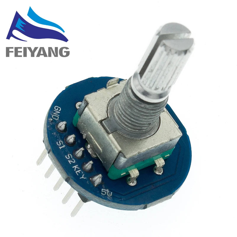Rotary Encoder Module for Arduino Brick Sensor Development Round Audio Rotating Potentiometer Knob Cap EC11