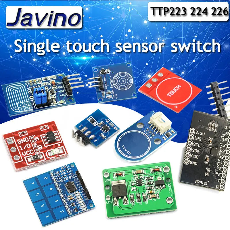 1/4/8/16 Channel TTP223 TTP224 TTP226 TTP229 Jog Digital Touch Button Sensor Capacitive Switch Modules Accessories for Arduino
