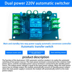 220V Two-Channel  Relay Automatic Switch Module 10A  Dual Relays  Electrical Accessories Power Supply