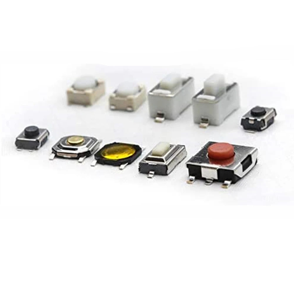 250Pcs 10-Types Tactile Push Button Switch Car Remote Control Keys Button Touch Microswitch