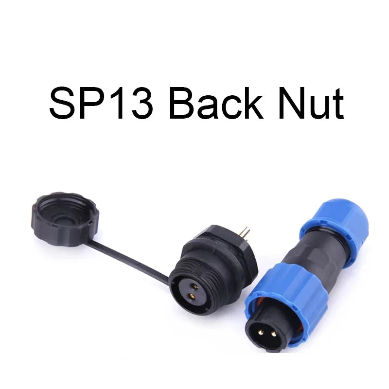Waterproof Connector IP68 SP13 2/3/4/5/6/7/9PIN  Male Plug & Female Socket  Panel Mount Wire Cable Connector Aviation Plug