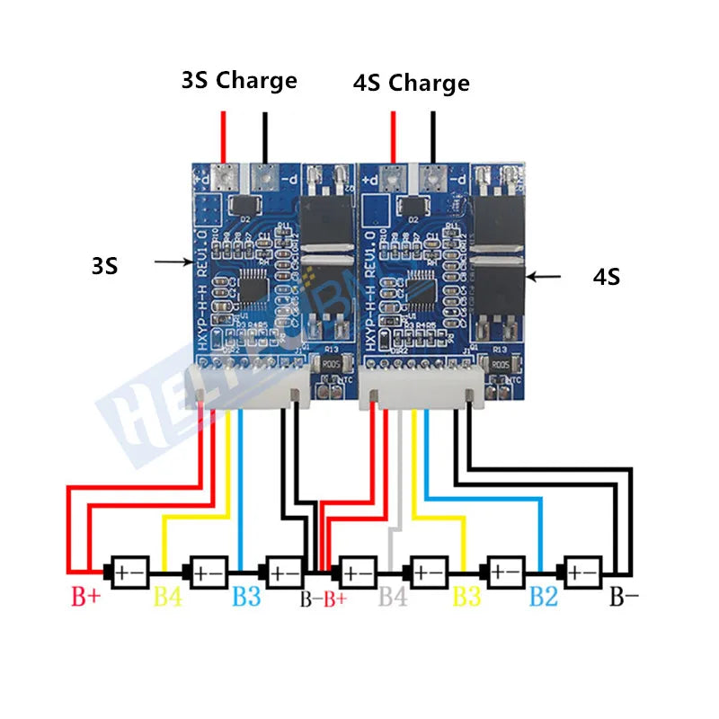Car start power charging bms 3S 4S 5S 7A 14A 18650 BMS Li-ion/Lifepo4 battery protection board