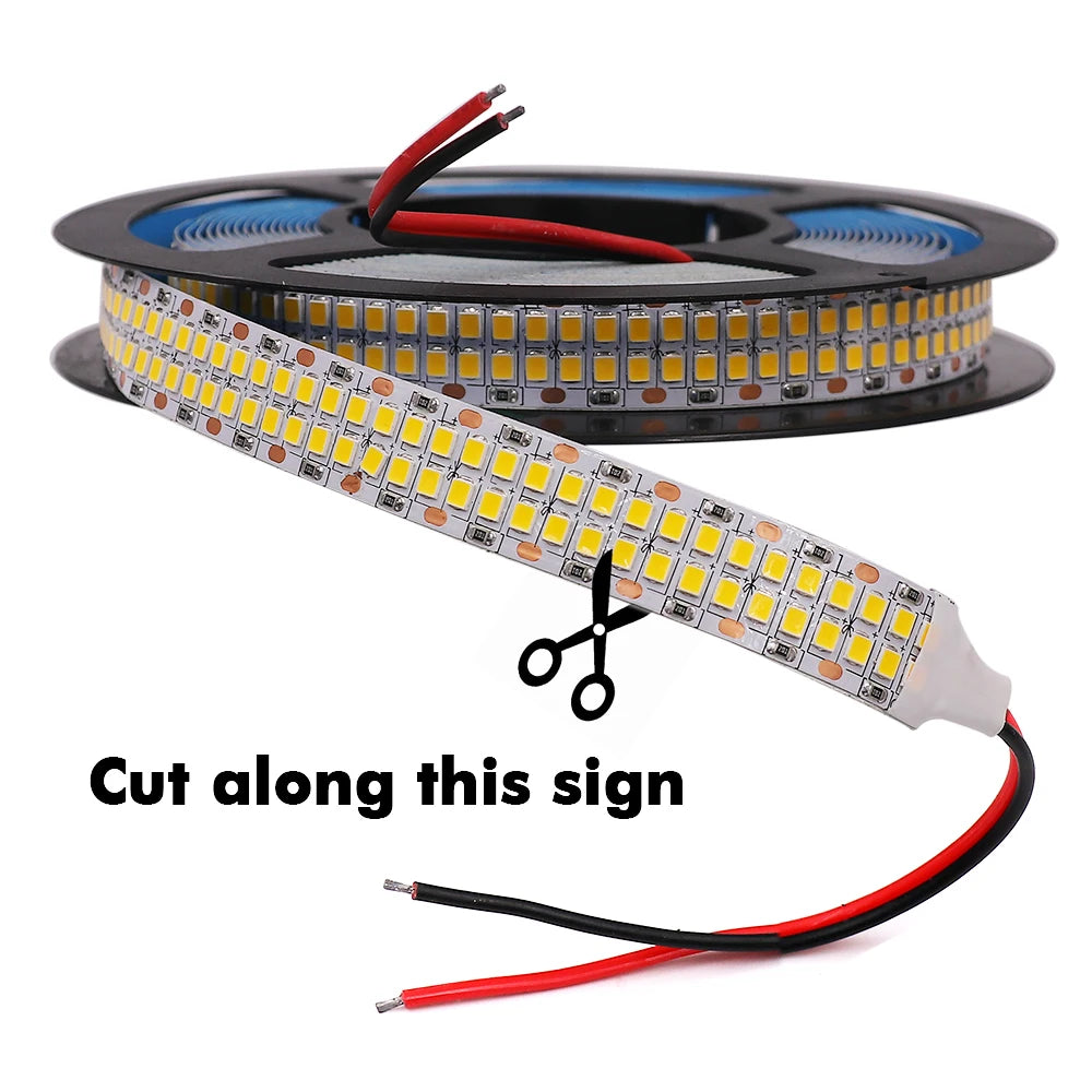 5M LED Strip Light DC 12V 24V 2835 Flexible Ribbon Diode Light 60/120/240/480 LED Stripe Warm Natural Cold White Luces Led Tape