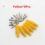 6Pcs Alligator Clips Electrical DIY Test Leads Alligator Double-ended Crocodile Clips Roach Clip Test Jumper Wire 28mm