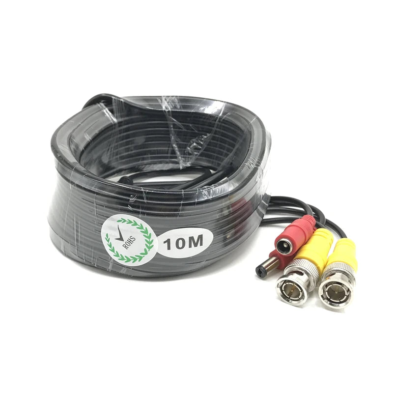 HKBTM High Quality BNC Cable Security CCTV Camera DC Power Copper Core AHD CVI Video Surveillance DVR System