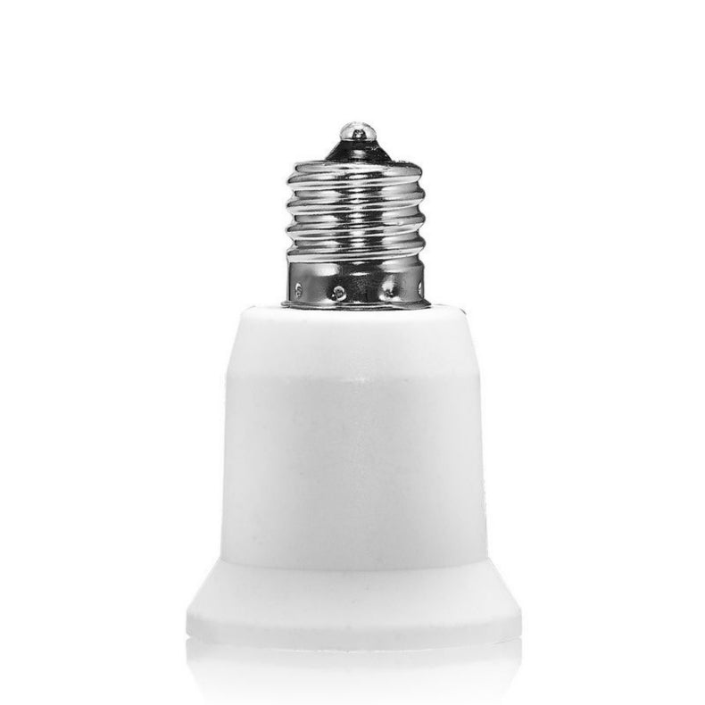 2pcs E17 to E26 E27 Converter PBT Housing  Copper Contact LED Light Bulb Socket Holder Adapter Extender