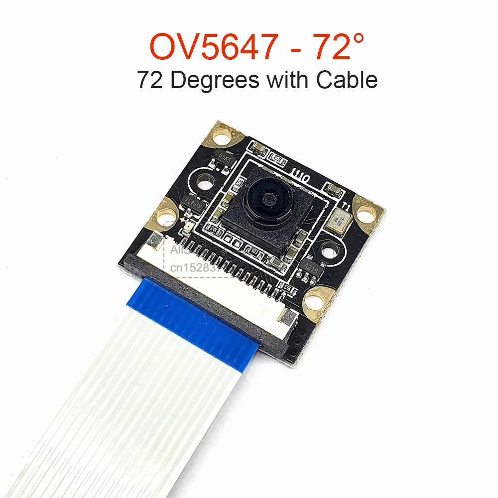 OV5647 Camera Module for Raspberry Pi 4B 3B 3B+ 2B HD 1080P 5 Million Pixels 72 120 160 Degrees Auto Focus with 15CM CSI Cable
