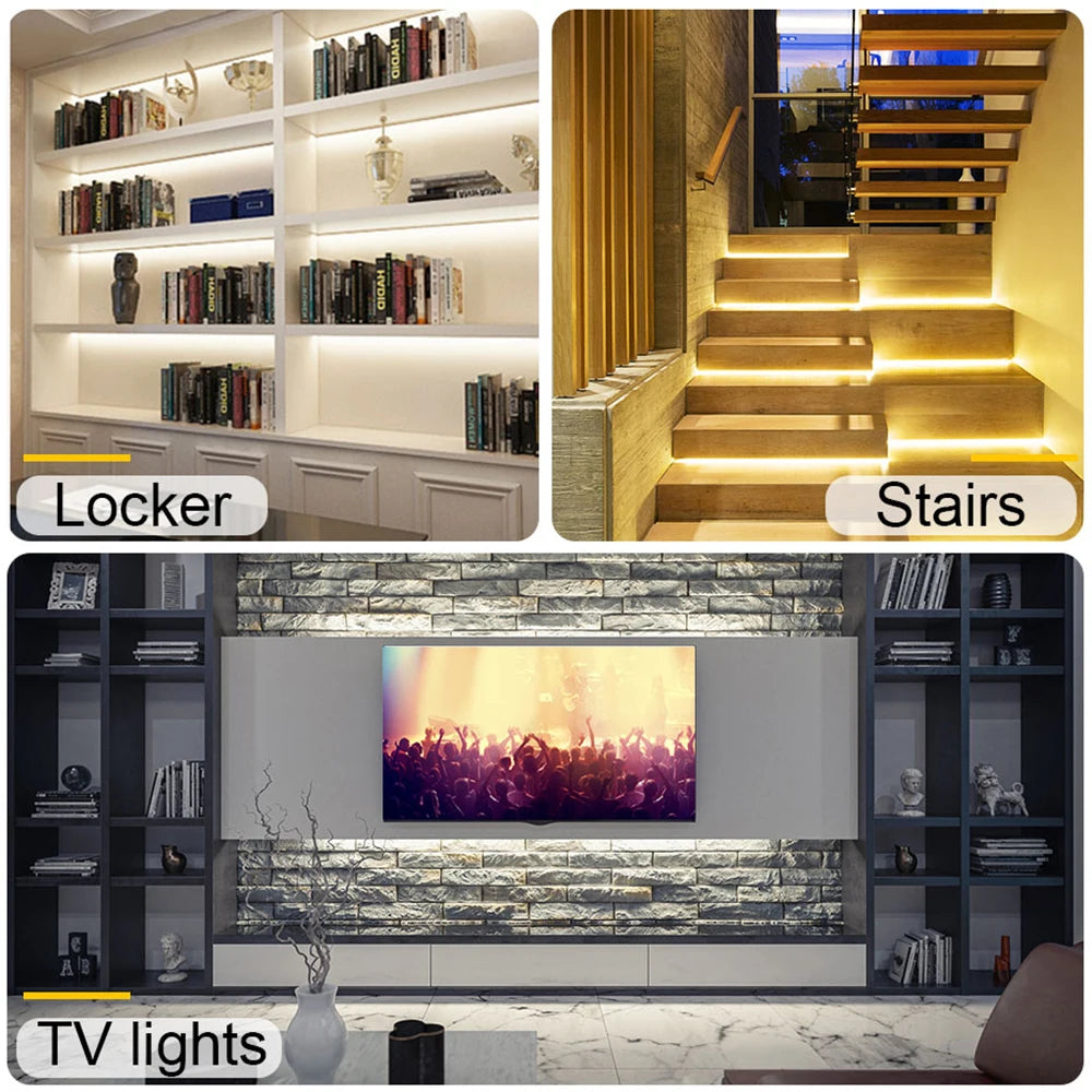 5V USB LED Strip Light with Dimmer Switch 2835 60LEDs Waterproof Flexible LED Tape with ON OFF Switch for Under Cabinet Light