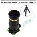 Raspberry Pi High Quality Camera 12.3MP IMX477 Sensor Camera with Telephoto/Wide Angle/HD Zoom Telephoto Lens for Pi 4B/3B+/Zero