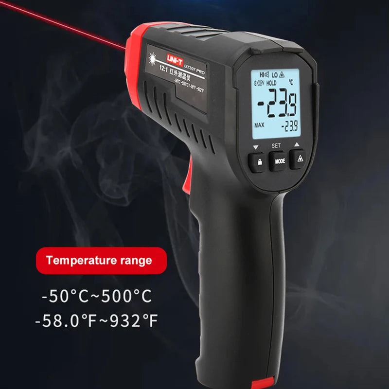 UNI-T Infrared Thermometer UT306S UT306C Non-contact Industrial Laser Digital Temperature Meter Temperature Gun Tester -50-500