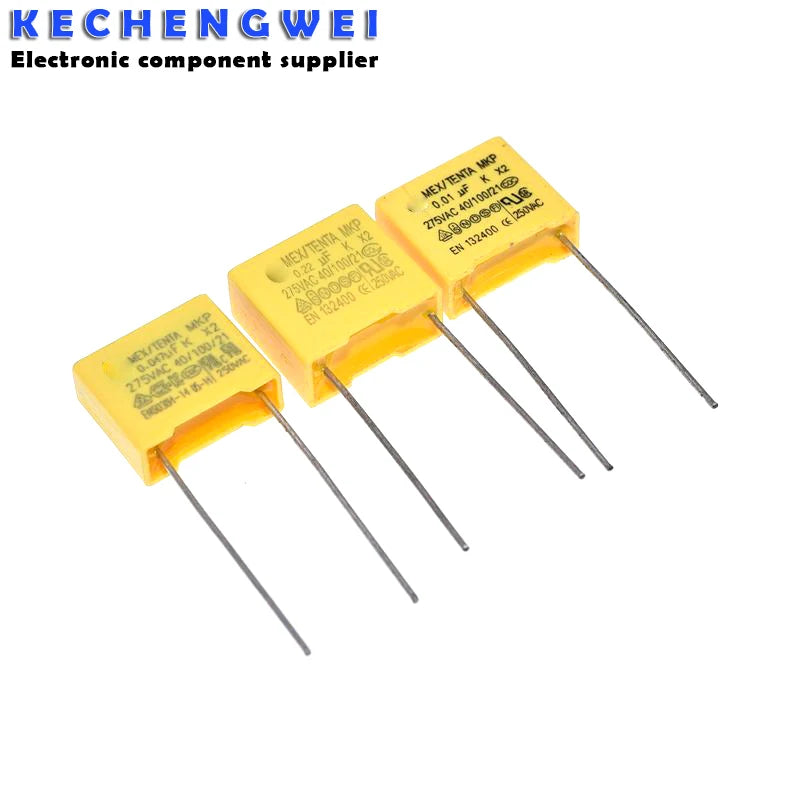 10pcs 275VAC capacitor X2 series 0.01UF ~ 2.2UF Polypropylene film capacitor New 10nf 100nf 150nf 200nf 680nf 470nf 1UF