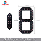 8 Inch 7 Segment Outdoor Waterproof Digital Number Module For LED Gas Station Electronic Fuel Price Sign