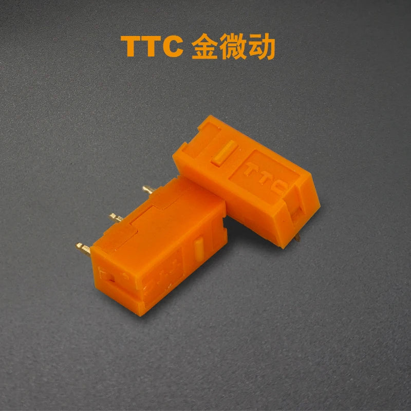 2pcs TTC Dustproof gold mouse micro switch 30 millions click lifetime Silver contact white dot Button Compatible D2FC-F-7N