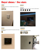 UBARO EU/UK Standard Crystal Tempered Glass Wall Panel Light Touch Switch Led Indicator Sensor Electrical Button 1/2/3Gang 220V