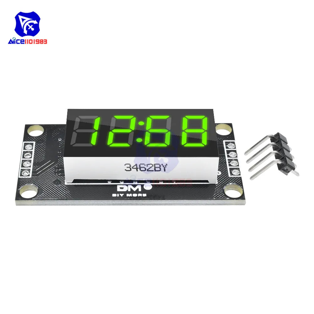 TM1637 0.36" 4 Bit Digital Tube LED Display 7 Segments Clock Module Red Green Blue Yellow White LED Board with Pin for Arduino