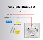 UBARO Eu Wall Touch Switch Luxury Glass Panel Led Indicator Power Light Sensor Button Live Wire Control Switches 1/2/3 Gang