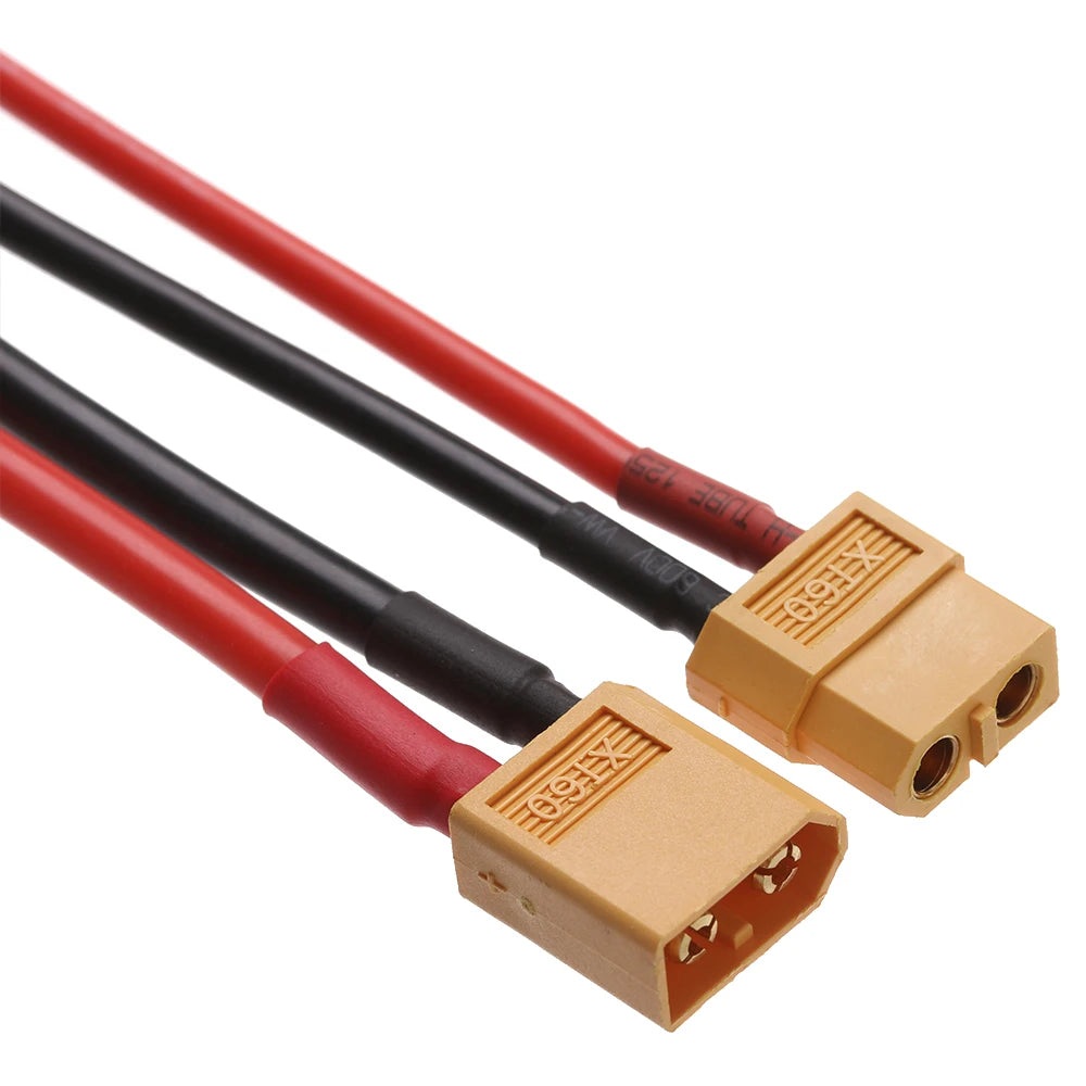 Male Female Connector Plug with Silicon 12 AWG/14 AWG Wire XT60 Connector Plug Cable Dual Extension Battery