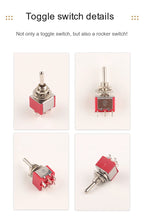 5PCS 6mm Miniature Toggle Switch MTS 102/103/202/203/302/304/402/403 ON-OFF-ON 5A125V 2A250V 3/6/9/12 Pin Mounting Equipment