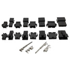 200Pcs/Box SM 2.54 JST 2P 3P 4P 5Pin Male Female Crimp Terminal Housing LED Connector Combination Kit SM-2P SM-2R
