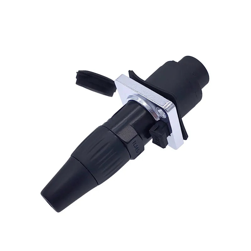 RJ45 Waterproof Connector Plug D Type Panel Mount Socket IP65 Ethernet Connectors