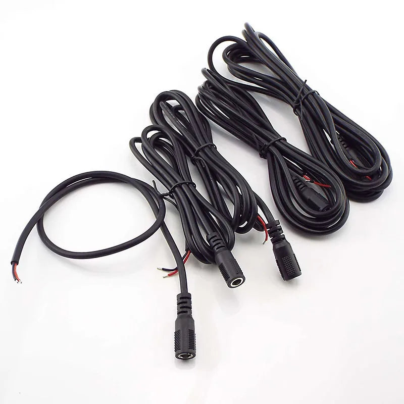 5.5x2.1mm 12V 5A DC male female Jack Power supply diy Connector charging Cable extension 20 AWG Cord DC For CCTV led strip light