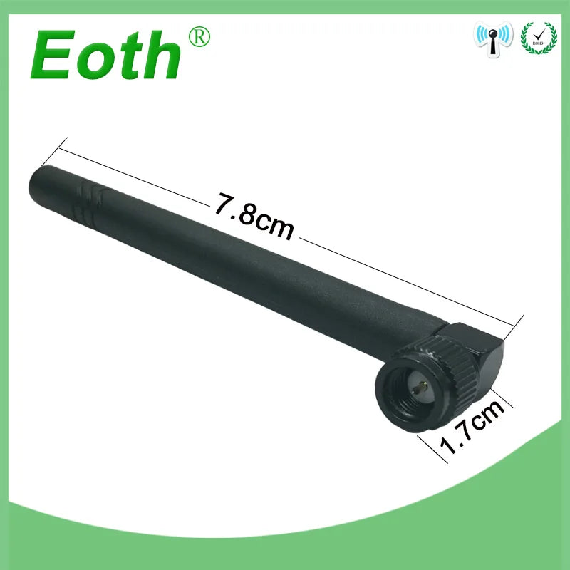 Eoth Wholesale Pure Copper 2.4GHz Antenna WIFI 3dBi SMA Male 2.4 GHz Antenna Wi-Fi Antenne Black for Wireless Wi-Fi Router