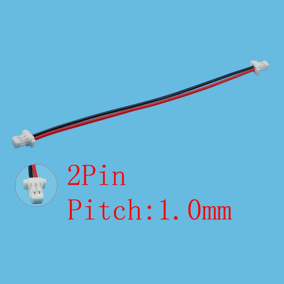 20Pcs JST SH1.0 1.0mm Pitch 2P 3P 4P 5P 6P 7P 8 Pin Female to Female Double Head Cable Wire Connector Length 10cm 28AWG