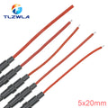 5PCS 5*20mm 6*30mm Glass Fuse Holder Screw Type 5X20mm with 22 20 18 16 14AWG Wire Cable 250V 5X20MM Glass Fuse Tube Fuse Casing