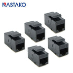 Blue RJ45 Connector RJ45 Keystone Jack Cat6 RJ45 Extension Coupler Ethernet Network LAN Cat 6 Coupler Jacks Extend Adapter Black