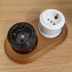 EU Ceramic Rotary Switch Wall Lamp Smart Light Knob Switch EU Socket 10A 250V For Home Decoration