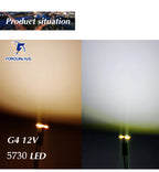 5pack LED G4 Round Range Hood Bulb 12v SMD5730 3Leds Boat Light Bulb Lamp Replace Halogen Lighting Lights Spotlight