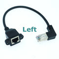 High Quality 90 Degree 8P8C FTP STP UTP Cat5 RJ45 Male to Female With Screw LAN Ethernet Computer Network Extension Cable