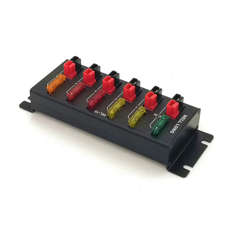 WL-10L 6-Port Anderson Connector Splitter Power Splitter Power Strip  Fixing For Shortwave Radios DC 36V 45A.