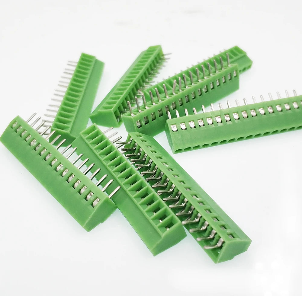 50pcs 2.54mm Terminal Block, 0.1" 2P 3P 4P 5P 6P 7P 8P 9P 10P 12P 14P 16P Rohs Brass PCB Screw Mount Wire Terminal Connector