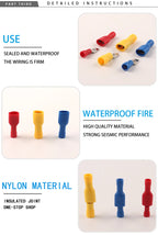 240PCS/Boxed Mixed pack Assorted Insulated Bullet/spade Butt Crimp Terminals Set  Electrical Wire Connector Blue Yellow Red