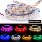 DC12V LED Strip 5050 5054 2835 120 240LEDs/M High Bright White Red Blue Pink Yellow RGB Flexible Ribbon Tape Light Lamp 5m