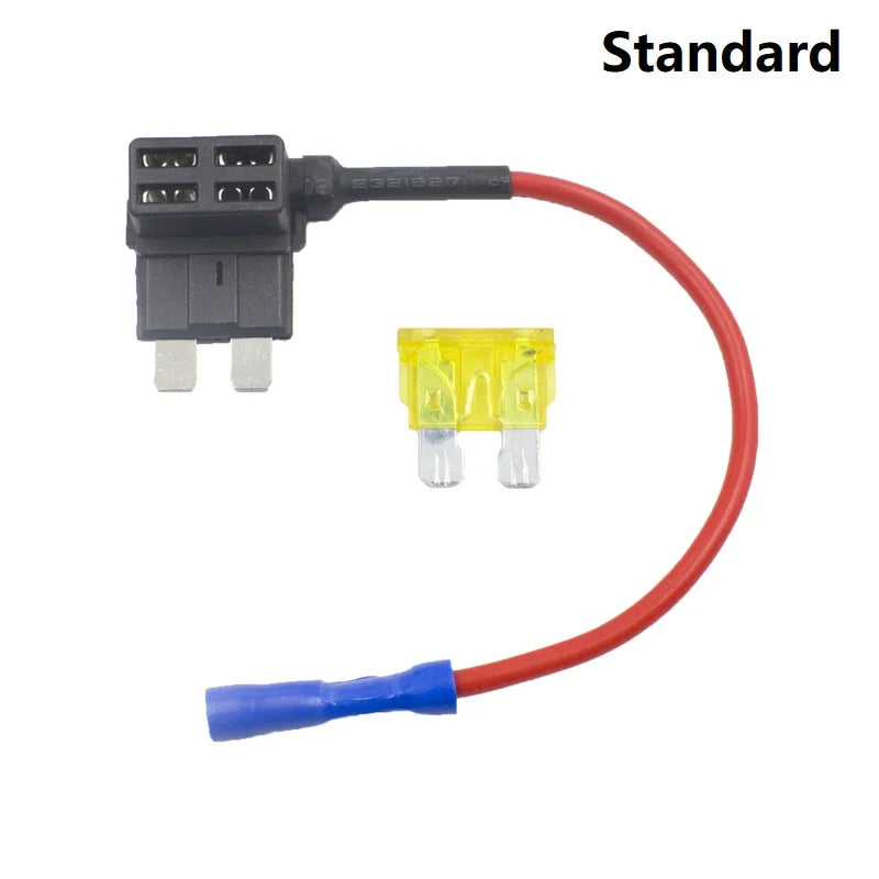 4PCS Car Vehicle Circuit Fuse Tap Adapter Blade Standard Low Profit Mini Micro ATM ATC APM Add-A-Circuit Holder 12-24v
