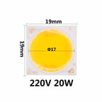 AC220V 10W 15W 20W New Ceramics COB LED Bulbs Chip Lamp Smart IC Good Quality Chip For Outdoor FloodLight DIY Warm White