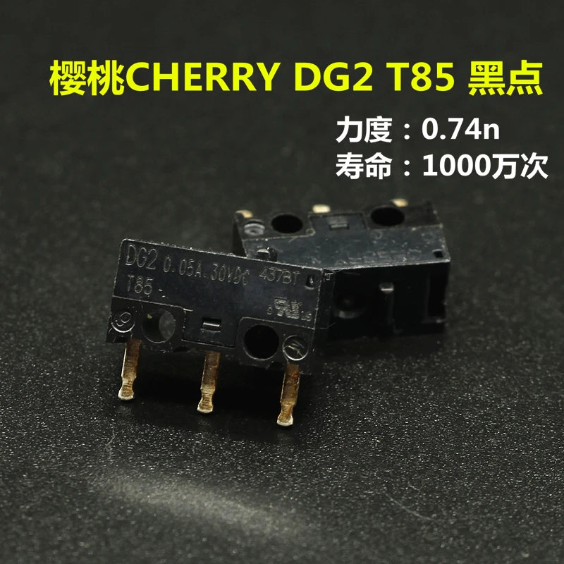 2pcs original German CHERRY Micro switch DG1 DG2 T85 black dot gray dot DG4 DG6 mouse micro button Universal Omron D2FC-F-7N 10M