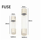 5*20 6*30 Glass Fuse Fast Fuse 250V 0.1A 0.2A 0.5A 1A 2A 3A 3.15A 4A 5A 6A 7A 8A 10A 12A 15A 20A 30A Quick Blow 5x20mm 6x30mm